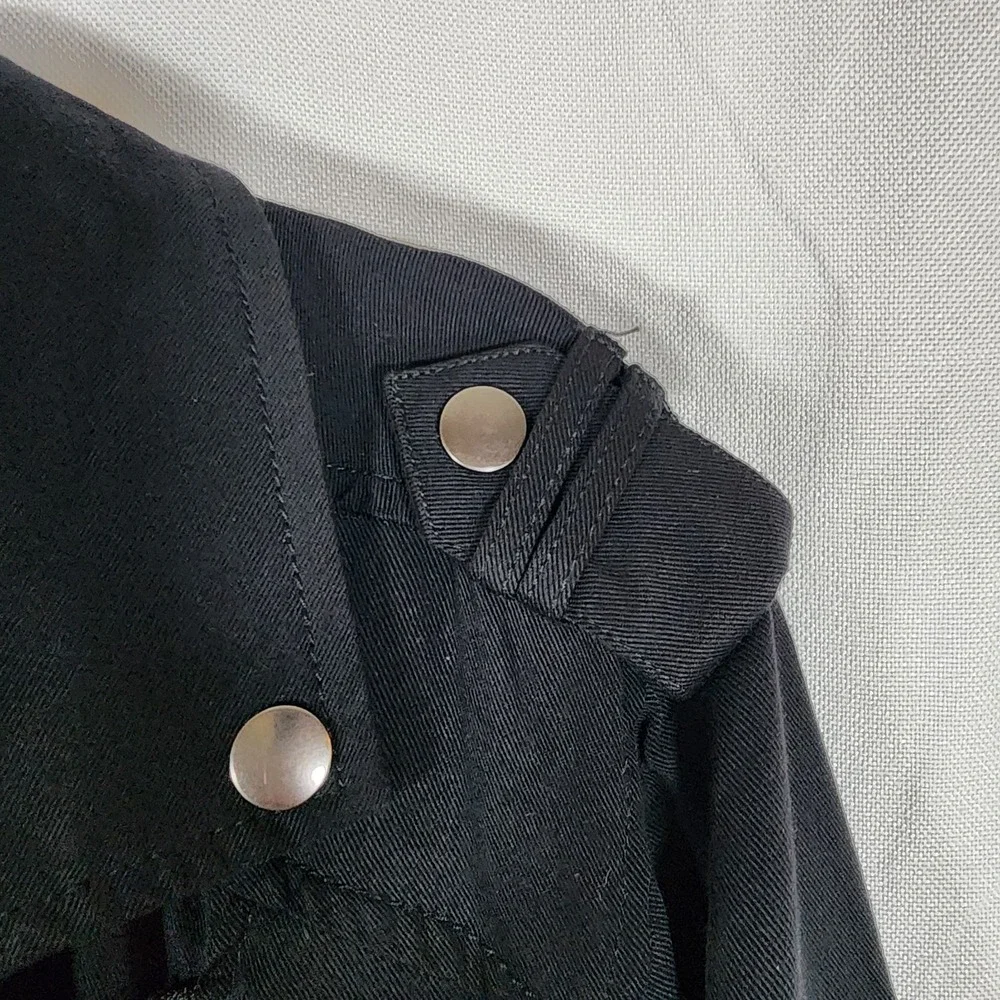 Peck & Peck Black Asymmetrical Moto Jacket Capsule Knit Light Weight Womens XL
